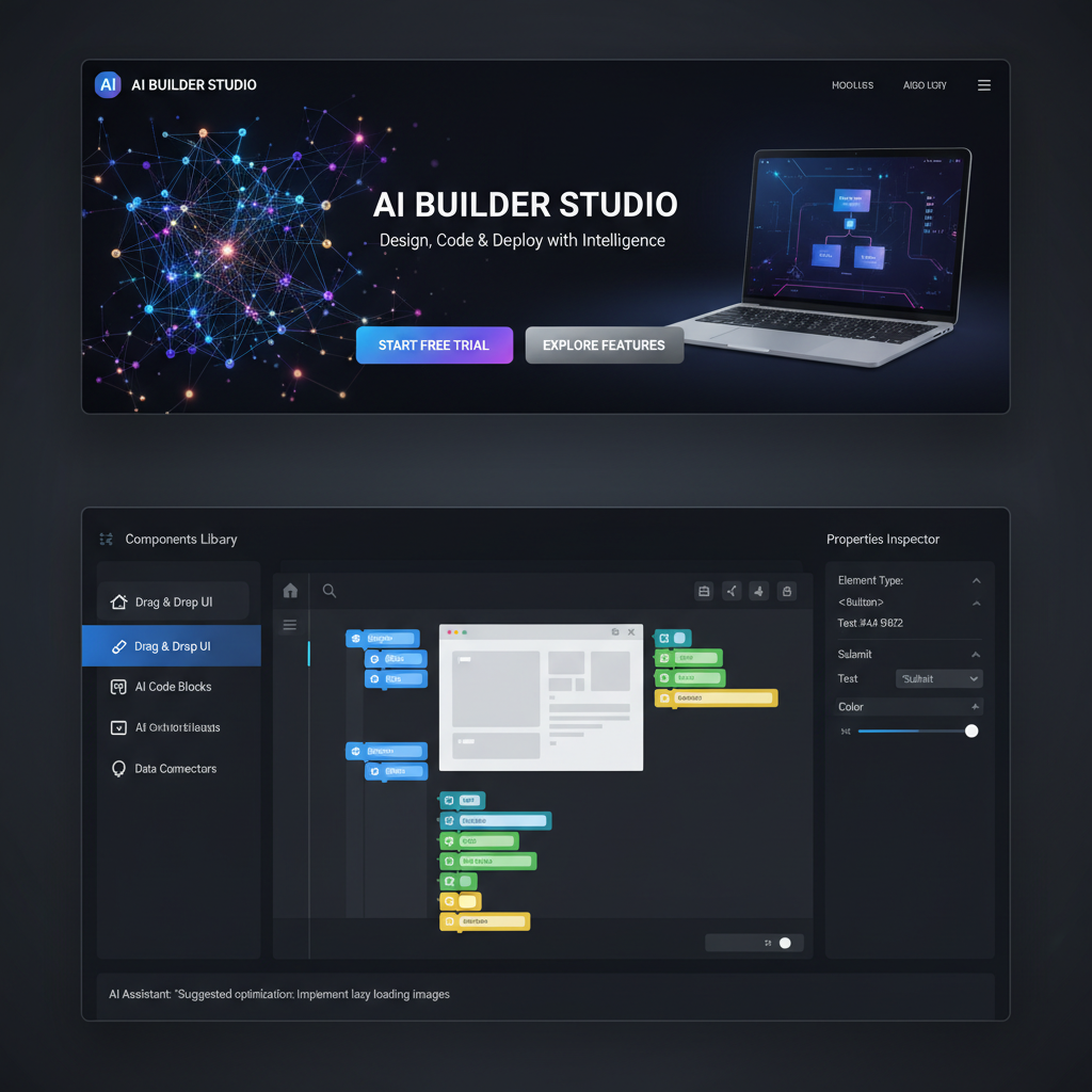 AI Design Landing Page Redesignr.ai Interface Showcase