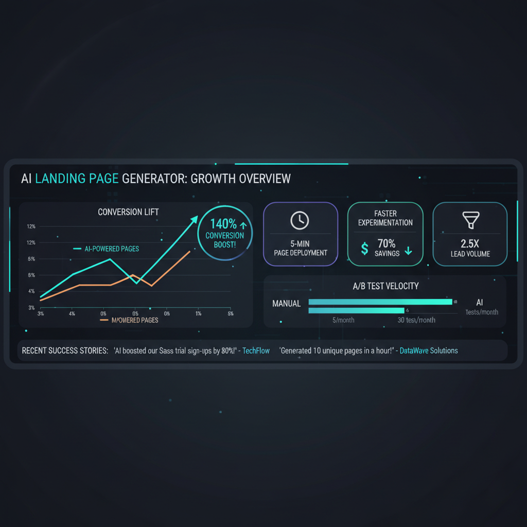 Benefits of AI Landing Page Generators Dashboard