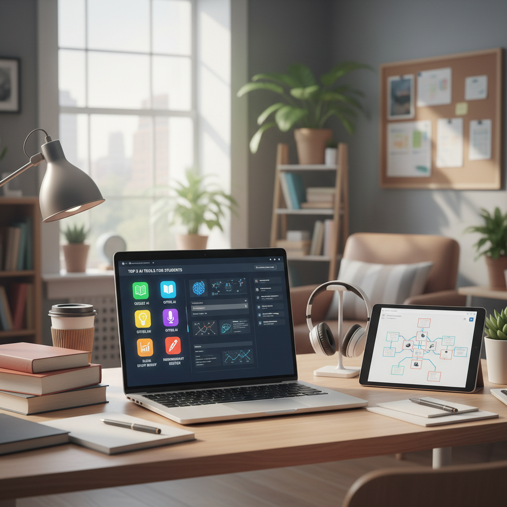 Top 5 AI Tools for Students Study Workspace Setup