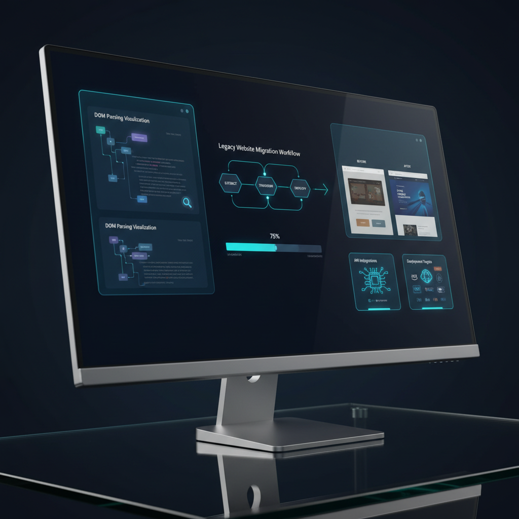 B2B Website Modernization Software Interface Setup